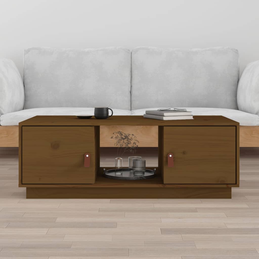 Salontafel 00X50X35 Cm Massief Grenenhout Honingbruin