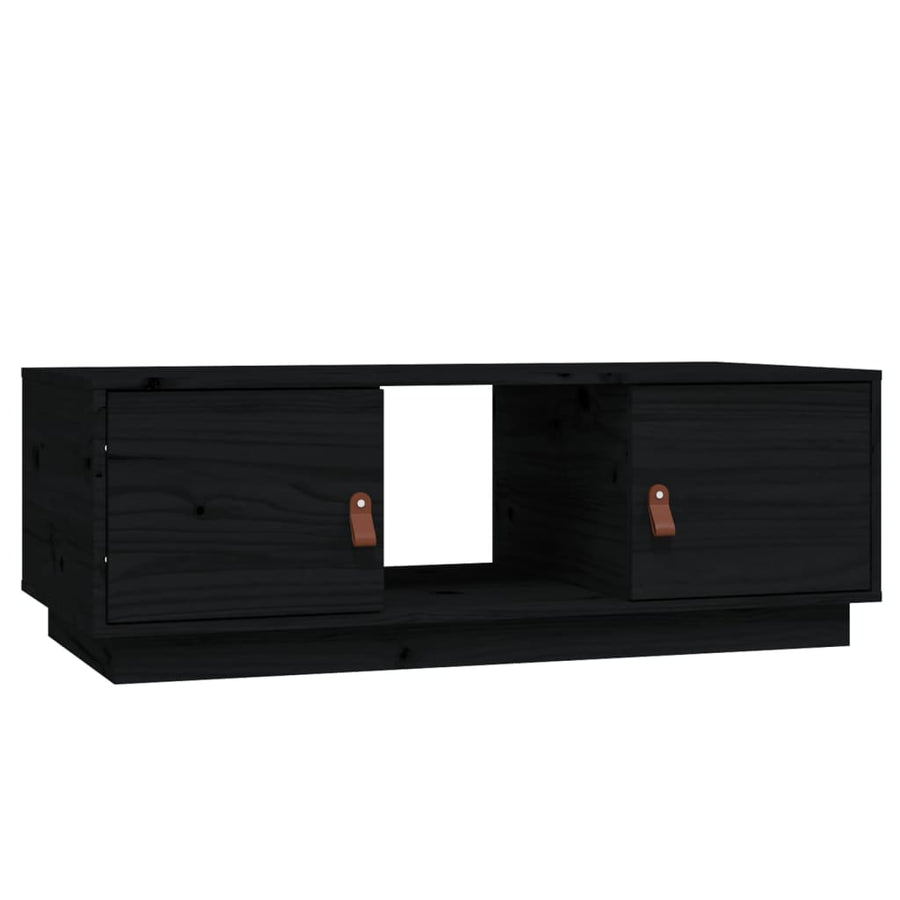 Salontafel 00X50X35 Cm Massief Grenenhout Zwart