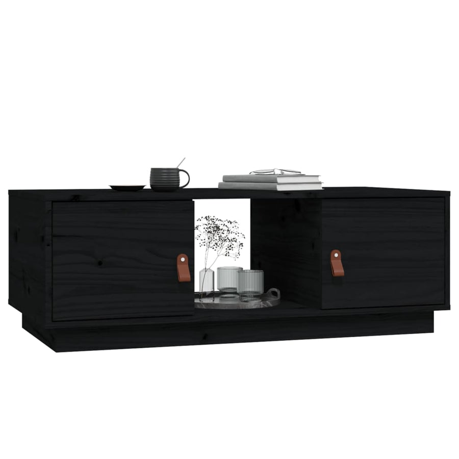 Salontafel 00X50X35 Cm Massief Grenenhout Zwart