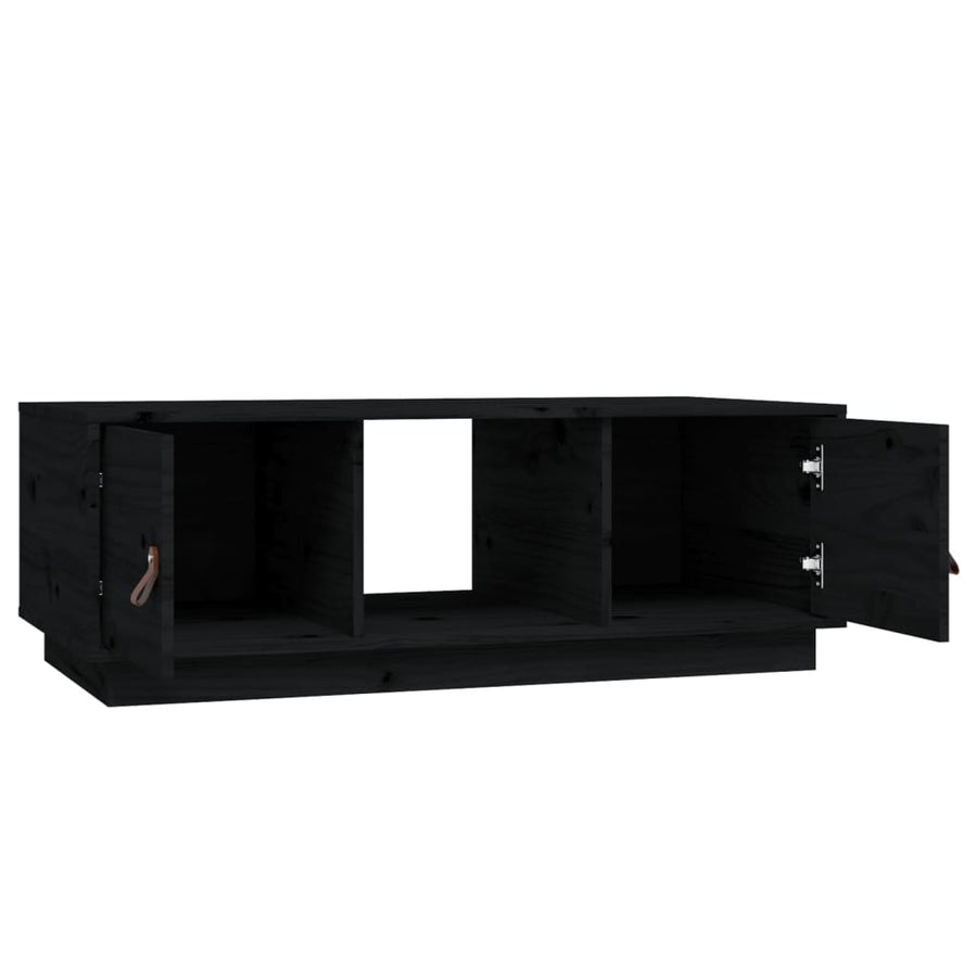 Salontafel 00X50X35 Cm Massief Grenenhout Zwart