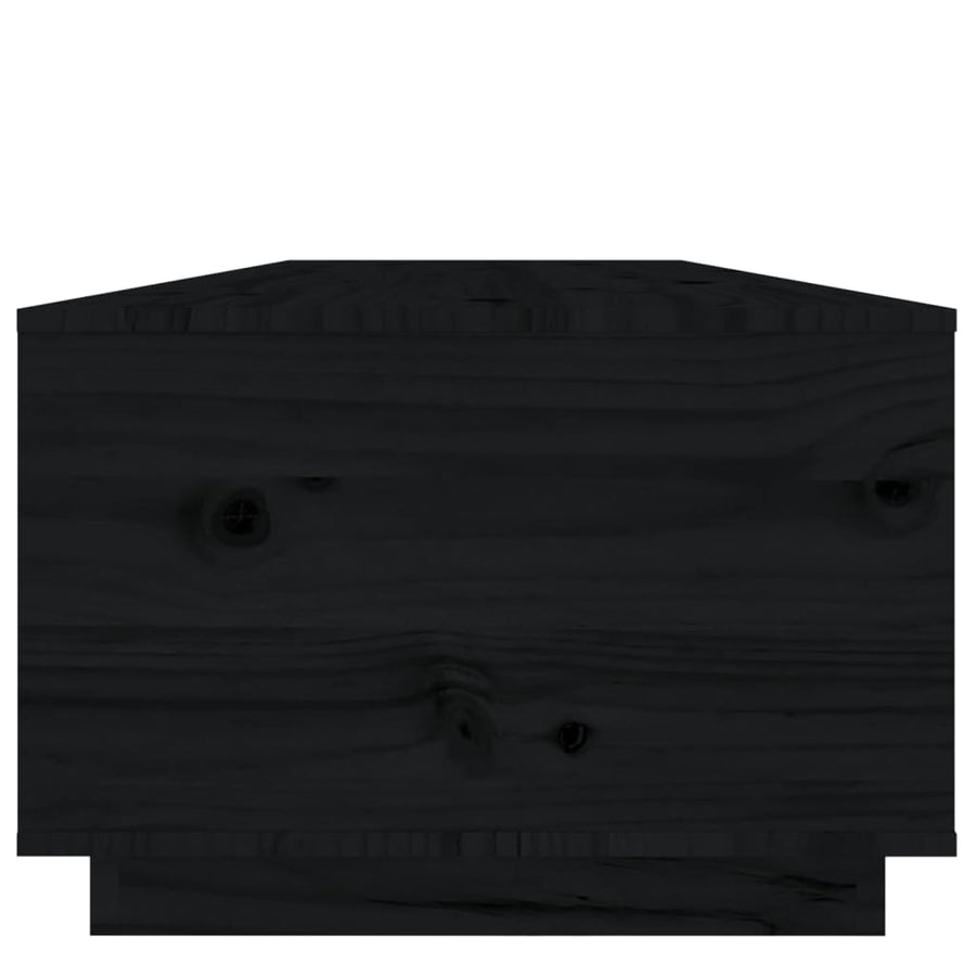 Salontafel 00X50X35 Cm Massief Grenenhout Zwart
