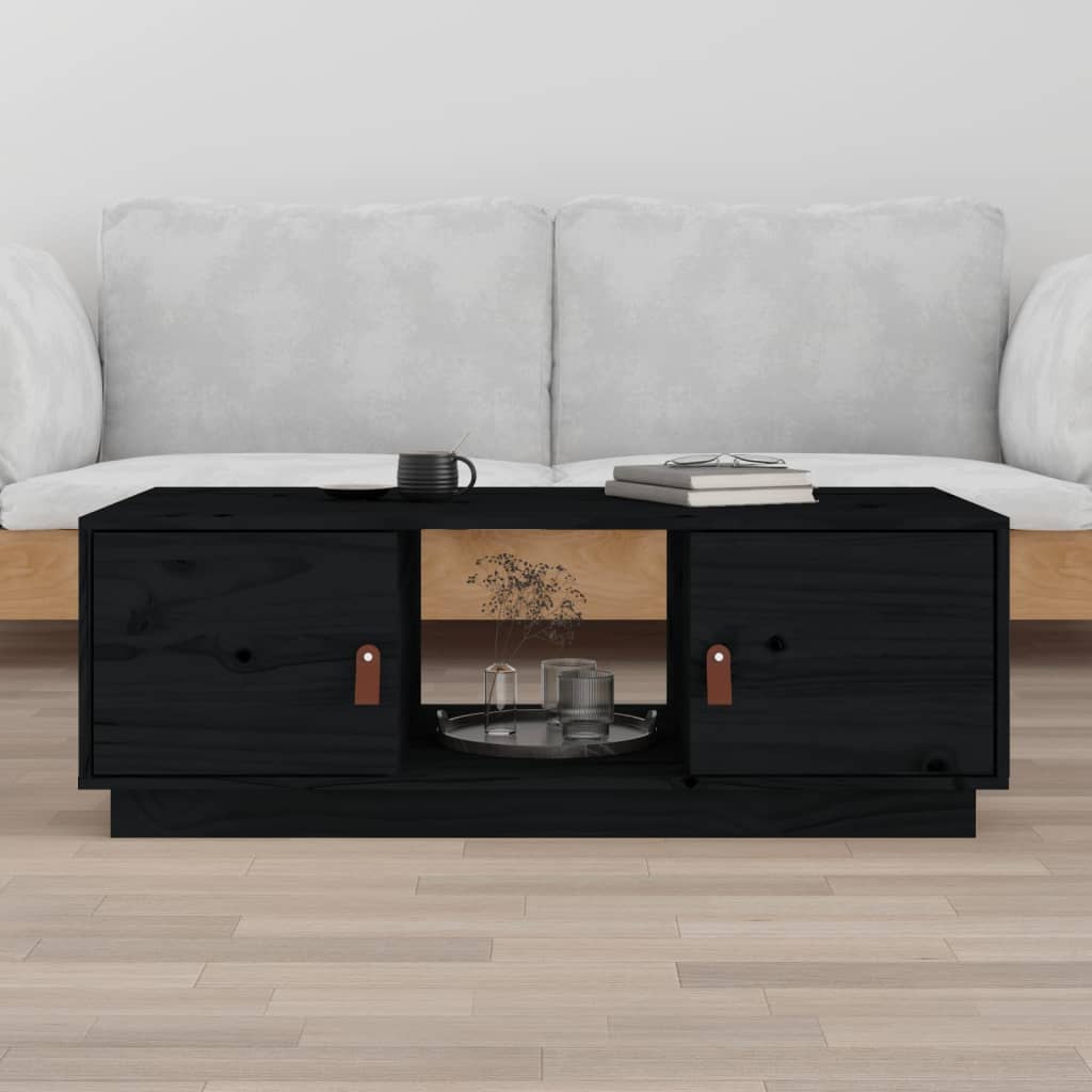 Salontafel 00X50X35 Cm Massief Grenenhout Zwart