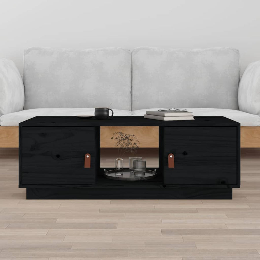 Salontafel 00X50X35 Cm Massief Grenenhout Zwart