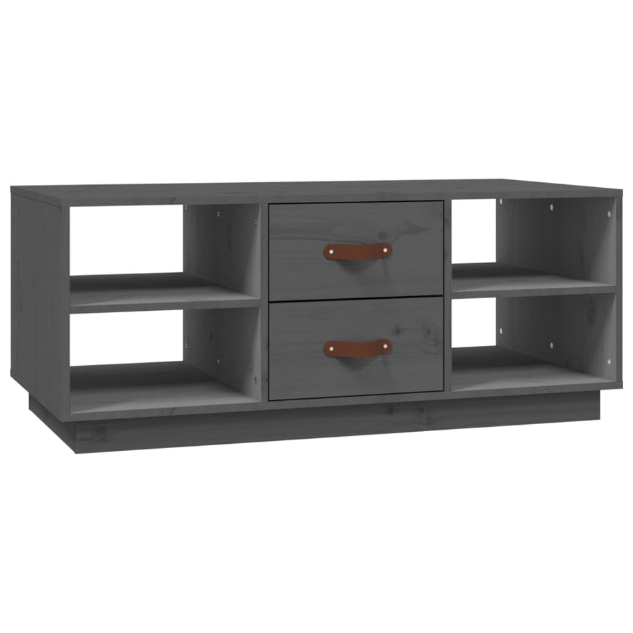 Salontafel 100X50X41 Cm Massief Grenenhout Grijs