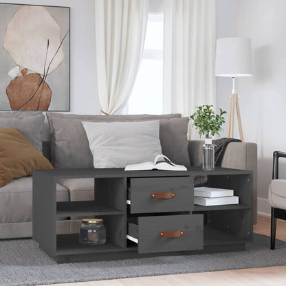 Salontafel 100X50X41 Cm Massief Grenenhout Grijs