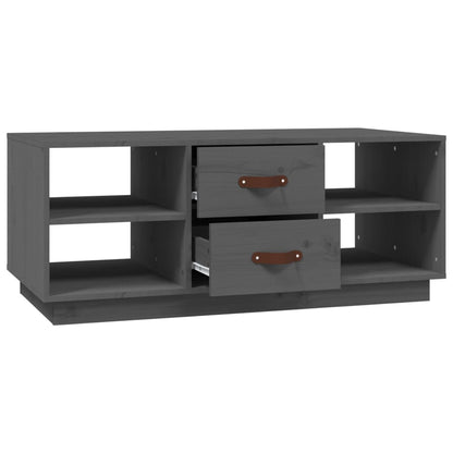 Salontafel 100X50X41 Cm Massief Grenenhout Grijs