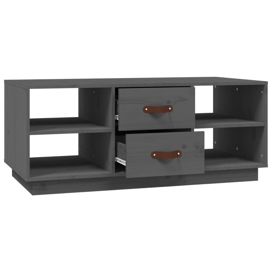 Salontafel 100X50X41 Cm Massief Grenenhout Grijs