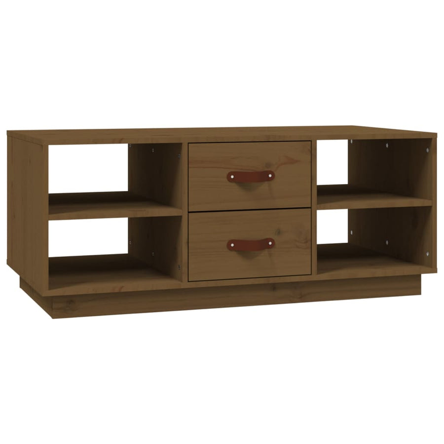 Salontafel 100X50X41 Cm Massief Grenenhout Honingbruin