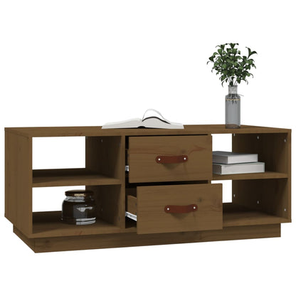 Salontafel 100X50X41 Cm Massief Grenenhout Honingbruin