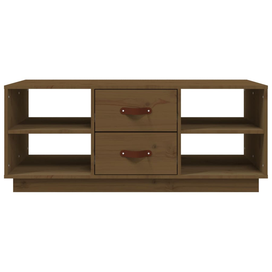 Salontafel 100X50X41 Cm Massief Grenenhout Honingbruin