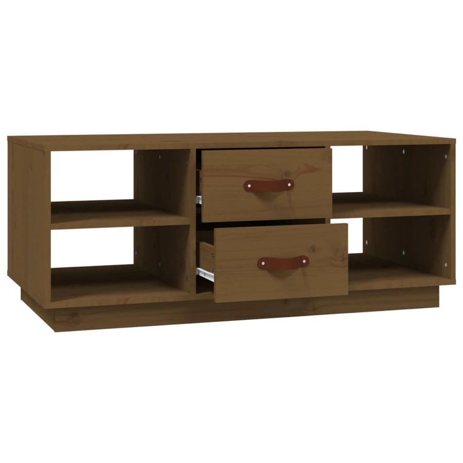 Salontafel 100X50X41 Cm Massief Grenenhout Honingbruin