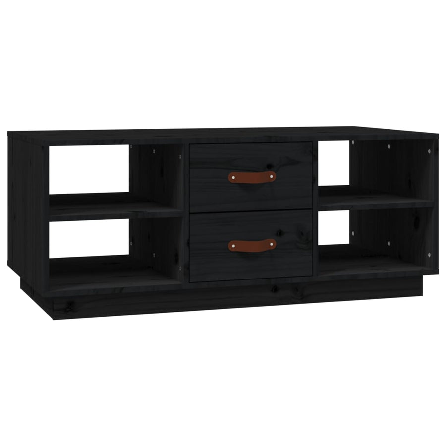 Salontafel 100X50X41 Cm Massief Grenenhout Zwart