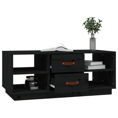 Salontafel 100X50X41 Cm Massief Grenenhout Zwart