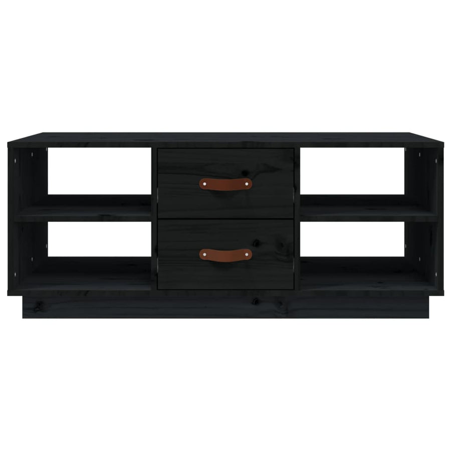 Salontafel 100X50X41 Cm Massief Grenenhout Zwart
