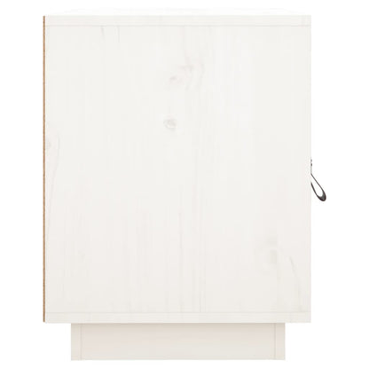Nachtkastje 40X34X45 Cm Massief Grenenhout Wit