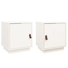 Nachtkastjes 2 St 40X34X45 Cm Massief Grenenhout Wit