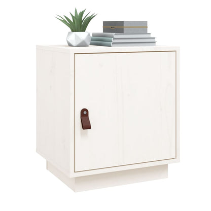 Nachtkastjes 2 St 40X34X45 Cm Massief Grenenhout Wit