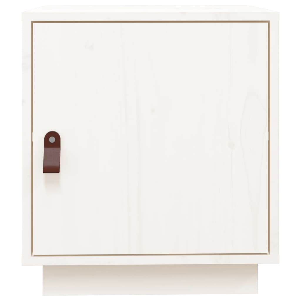 Nachtkastjes 2 St 40X34X45 Cm Massief Grenenhout Wit