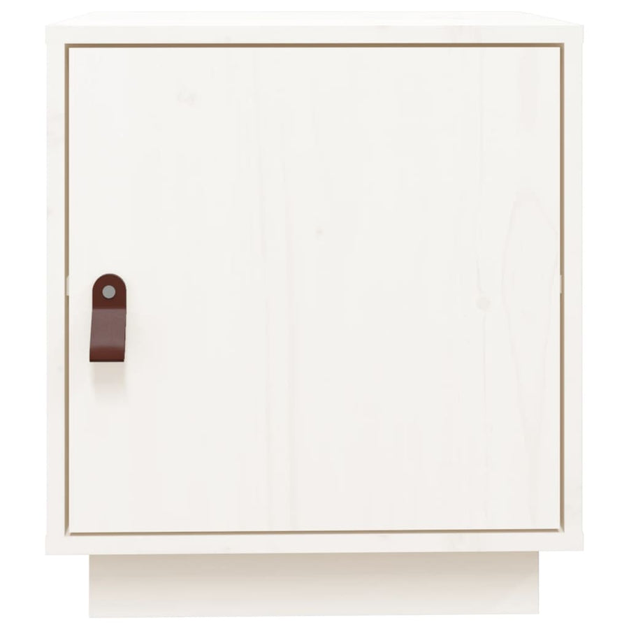 Nachtkastjes 2 St 40X34X45 Cm Massief Grenenhout Wit
