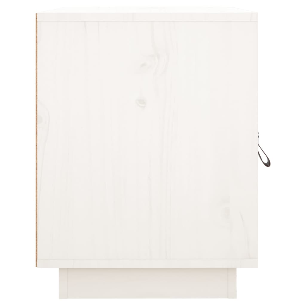 Nachtkastjes 2 St 40X34X45 Cm Massief Grenenhout Wit