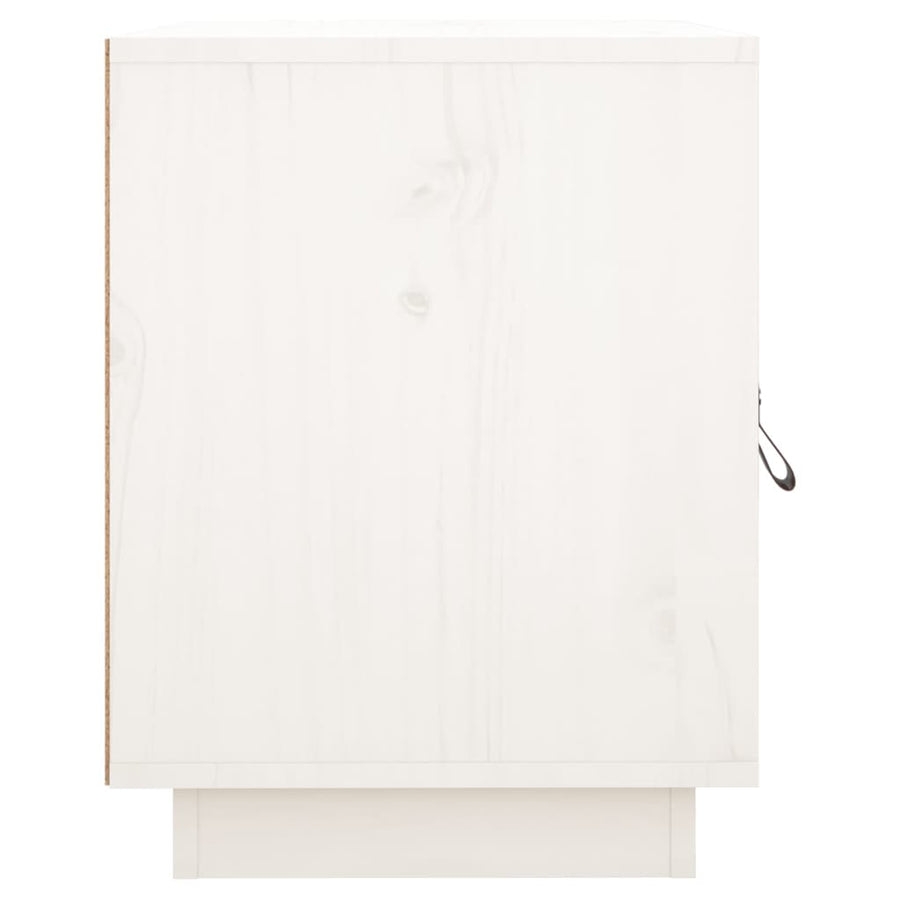 Nachtkastjes 2 St 40X34X45 Cm Massief Grenenhout Wit