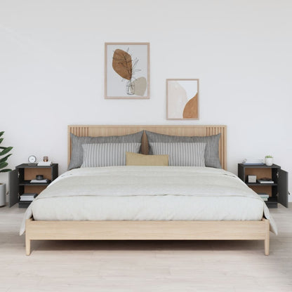 Nachtkastjes 2 St 40X34X45 Cm Massief Grenenhout Grijs