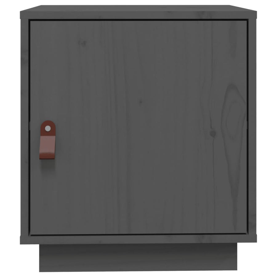 Nachtkastjes 2 St 40X34X45 Cm Massief Grenenhout Grijs