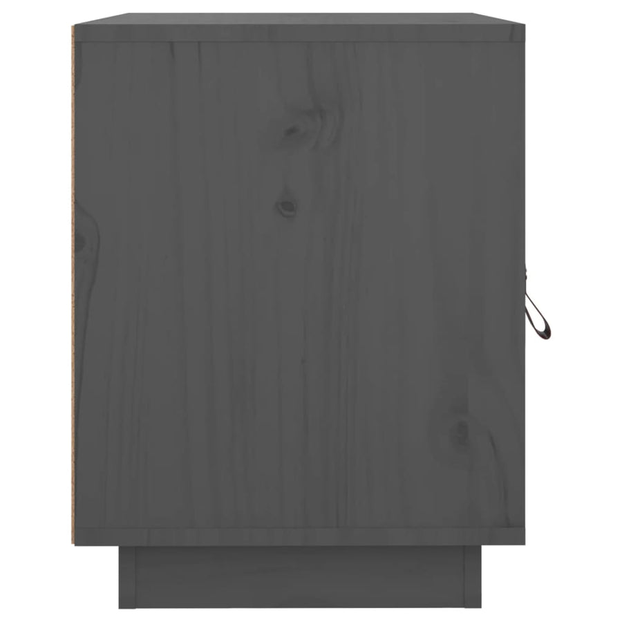 Nachtkastjes 2 St 40X34X45 Cm Massief Grenenhout Grijs