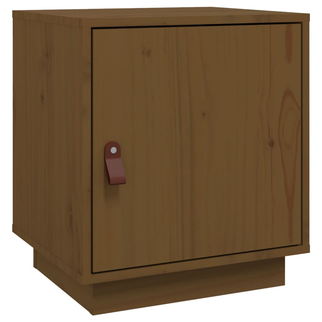 Nachtkastje 40X34X45 Cm Massief Grenenhout Honingbruin