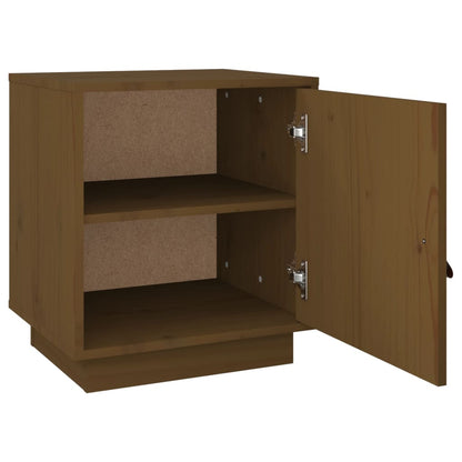 Nachtkastje 40X34X45 Cm Massief Grenenhout Honingbruin