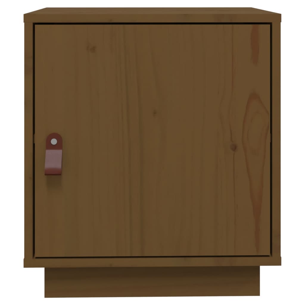 Nachtkastjes 2 St 40X34X45 Cm Massief Grenenhout Honingbruin
