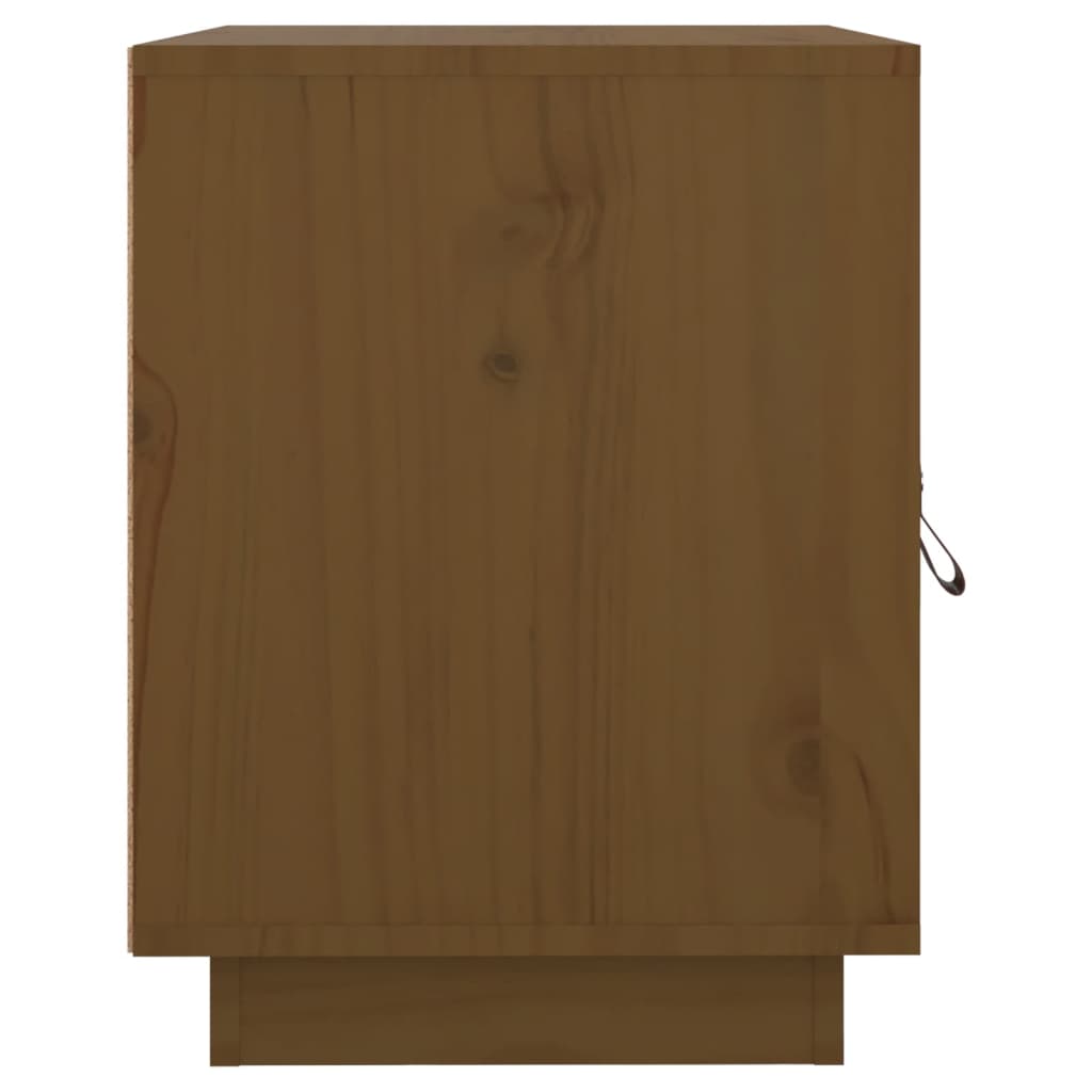 Nachtkastjes 2 St 40X34X45 Cm Massief Grenenhout Honingbruin
