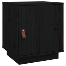 Nachtkastje 40X34X45 Cm Massief Grenenhout Zwart