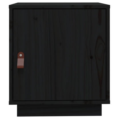 Nachtkastjes 2 St 40X34X45 Cm Massief Grenenhout Zwart