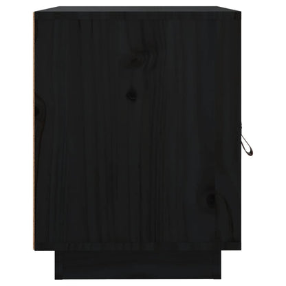 Nachtkastjes 2 St 40X34X45 Cm Massief Grenenhout Zwart