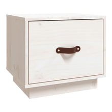 Nachtkastje 40X34X35 Cm Massief Grenenhout Wit