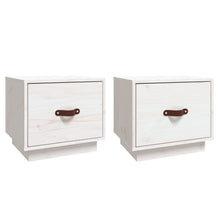 Nachtkastjes 2 St 40X34X35 Cm Massief Grenenhout Wit