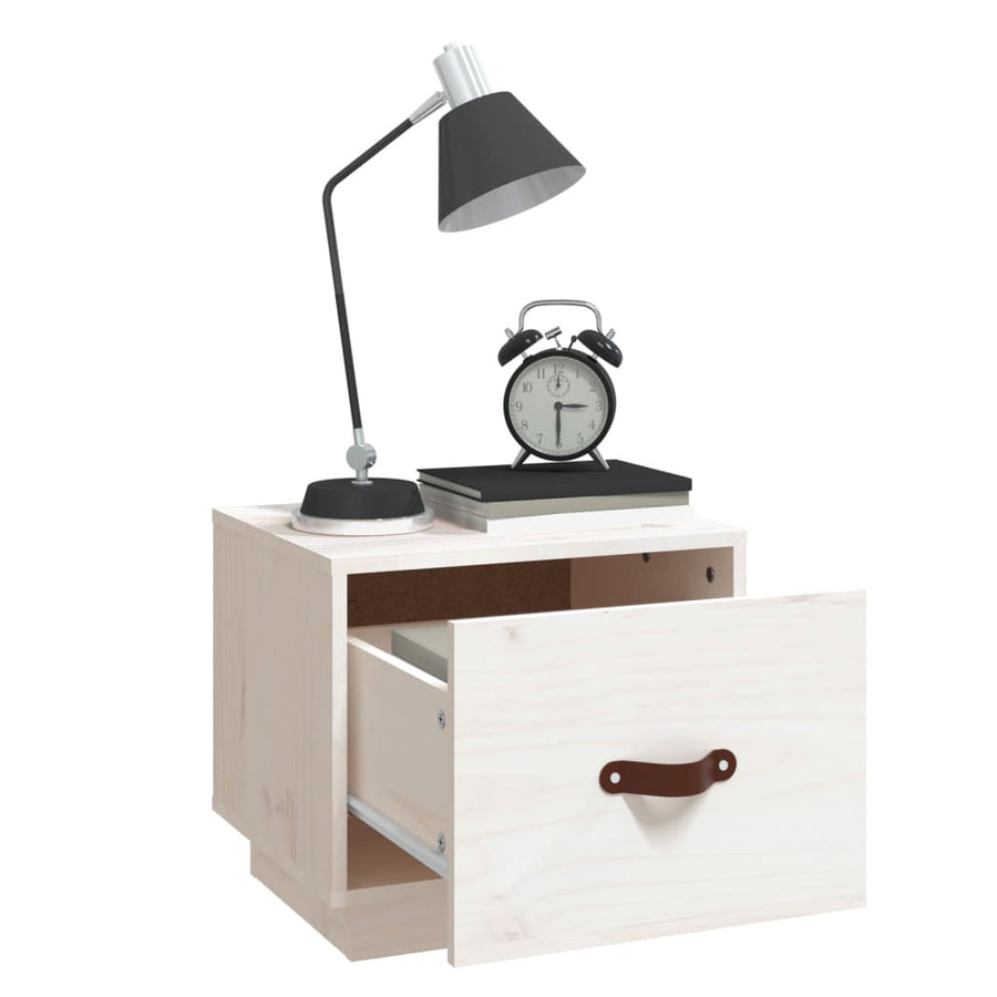Nachtkastjes 2 St 40X34X35 Cm Massief Grenenhout Wit