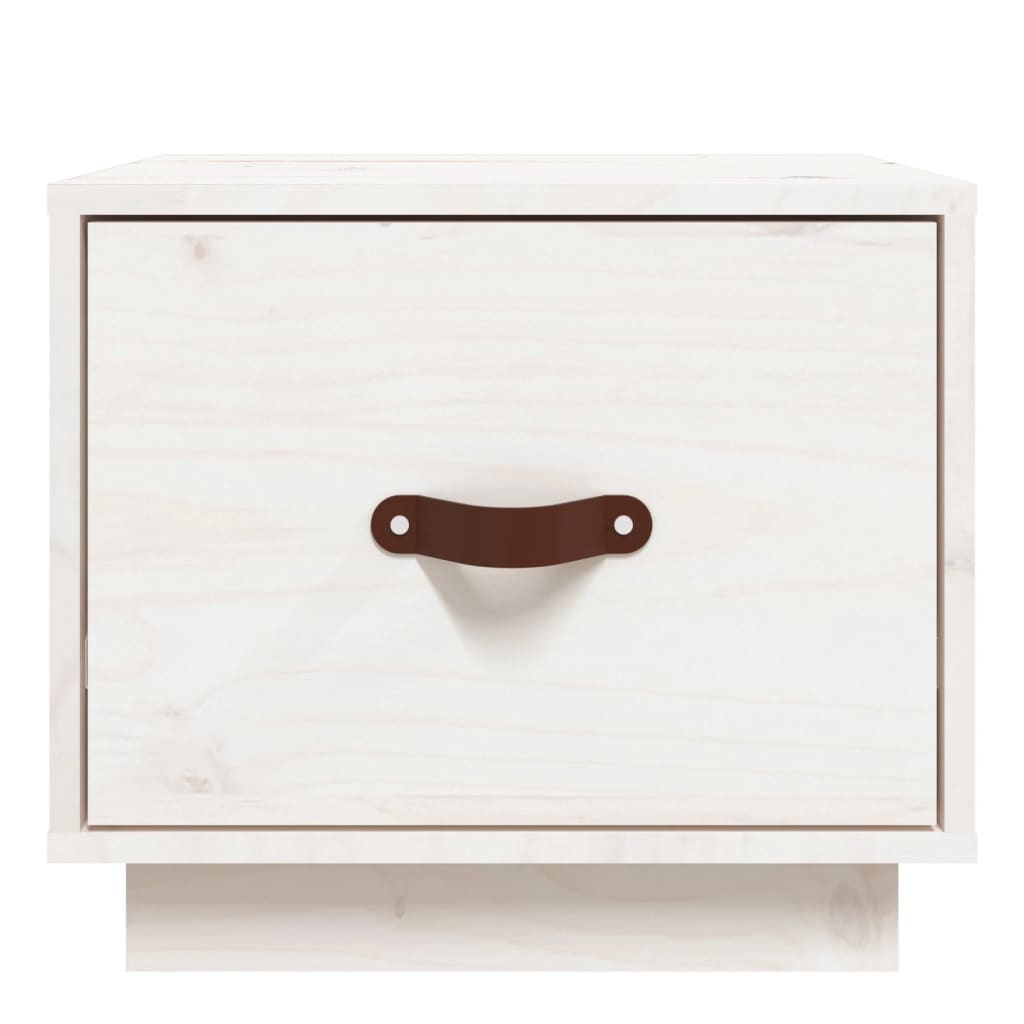 Nachtkastjes 2 St 40X34X35 Cm Massief Grenenhout Wit