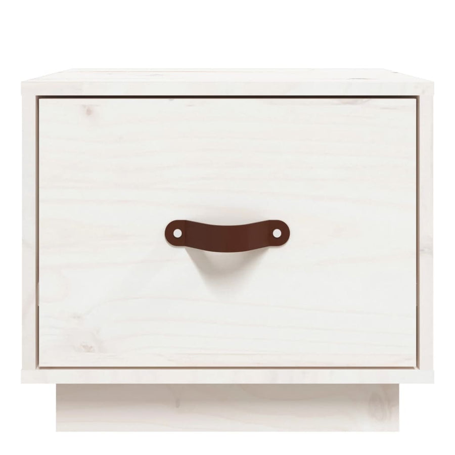 Nachtkastjes 2 St 40X34X35 Cm Massief Grenenhout Wit