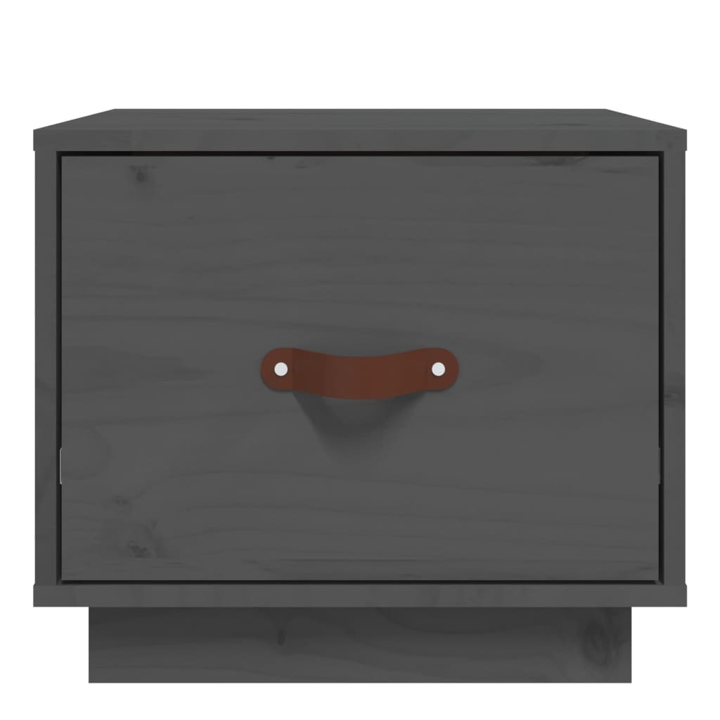 Nachtkastjes 2 St 40X34X35 Cm Massief Grenenhout Grijs