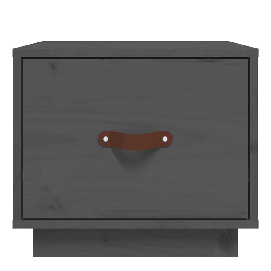 Nachtkastjes 2 St 40X34X35 Cm Massief Grenenhout Grijs