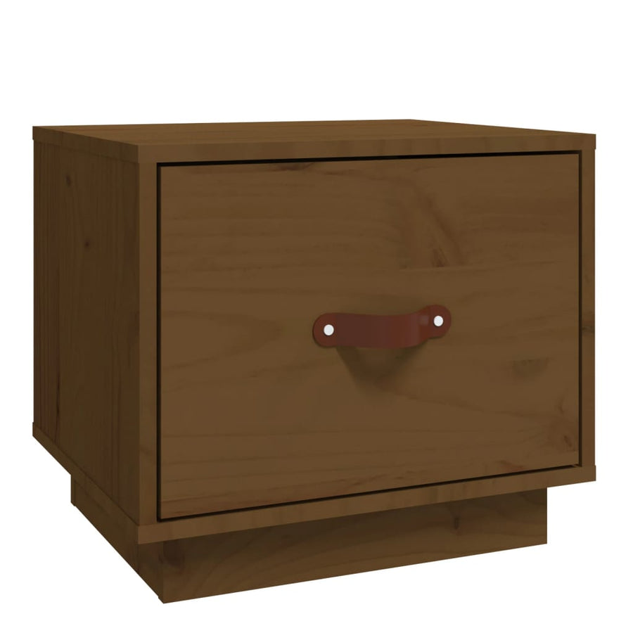 Nachtkastje 40X34X35 Cm Massief Grenenhout Honingbruin