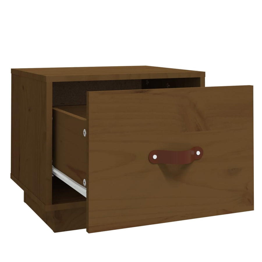 Nachtkastje 40X34X35 Cm Massief Grenenhout Honingbruin