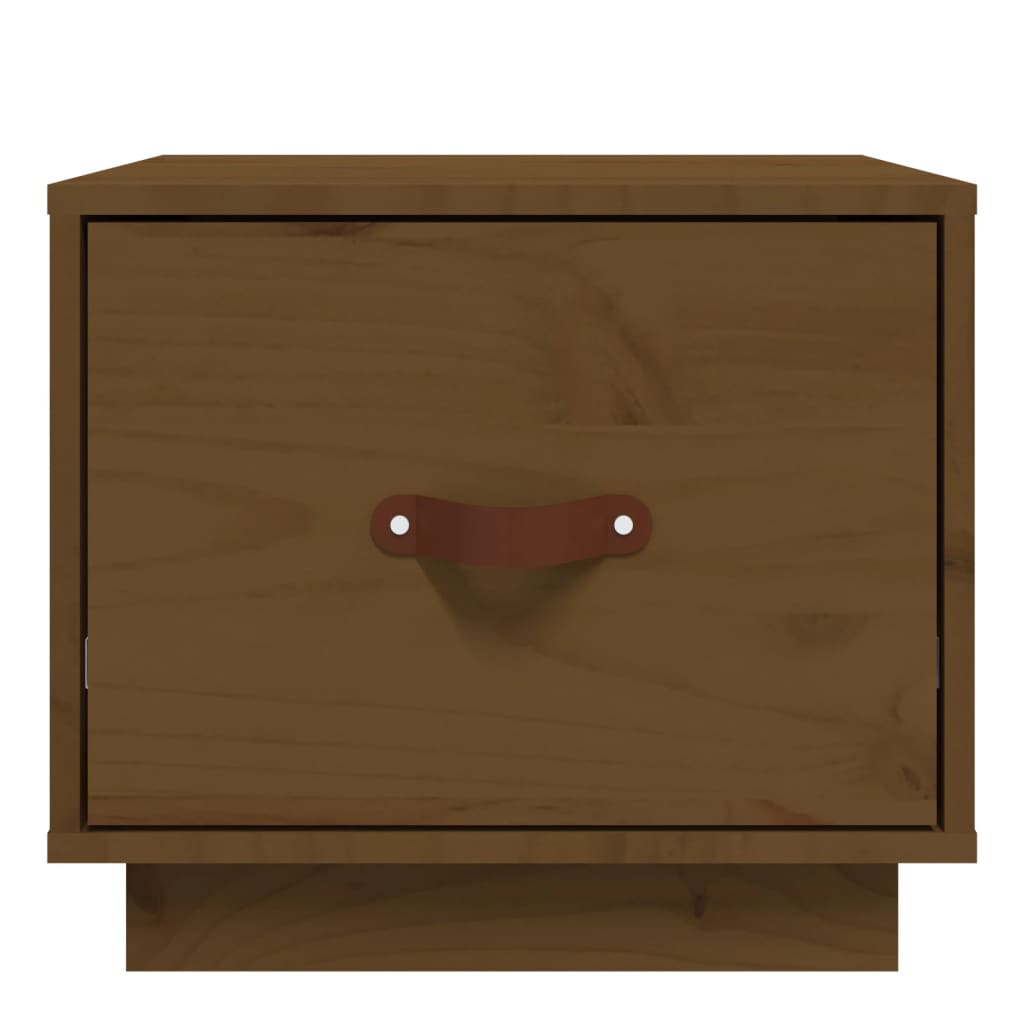 Nachtkastjes 2 St 40X34X55 Cm Massief Grenenhout Honingbruin