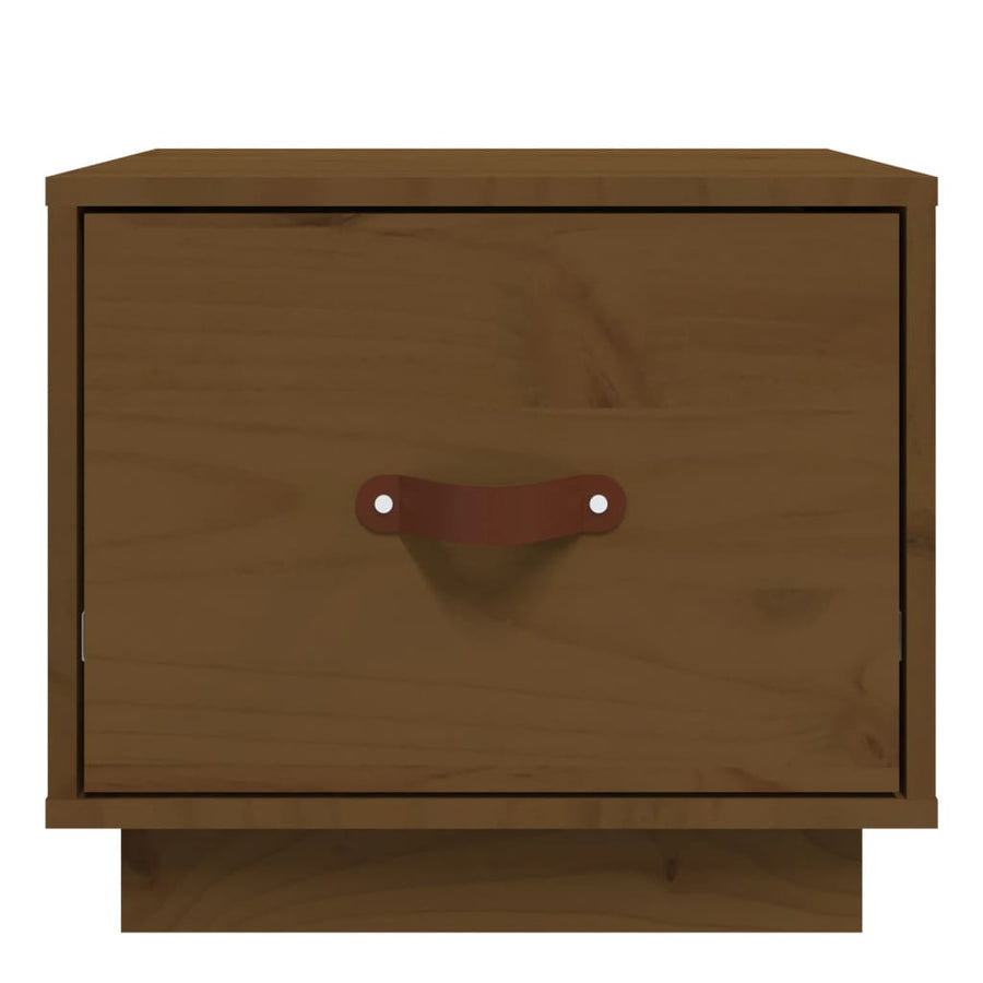 Nachtkastjes 2 St 40X34X55 Cm Massief Grenenhout Honingbruin