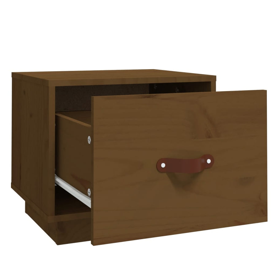 Nachtkastjes 2 St 40X34X55 Cm Massief Grenenhout Honingbruin
