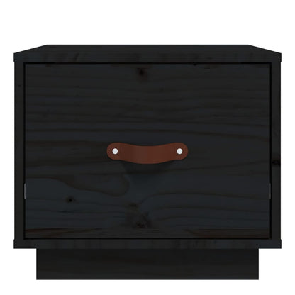 Nachtkastjes 2 St 40X34X35 Cm Massief Grenenhout Zwart