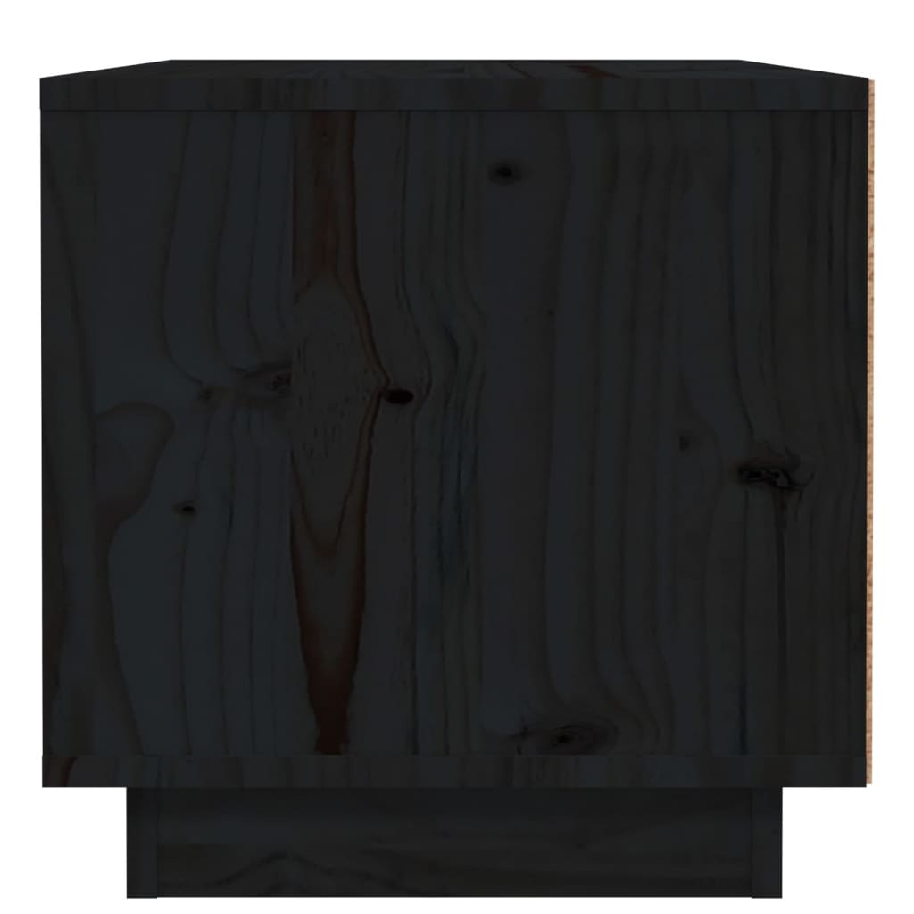 Nachtkastjes 2 St 40X34X35 Cm Massief Grenenhout Zwart