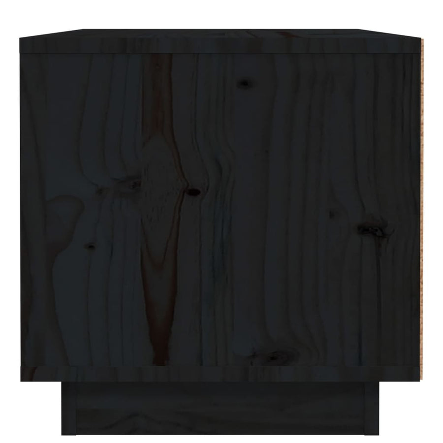 Nachtkastjes 2 St 40X34X35 Cm Massief Grenenhout Zwart